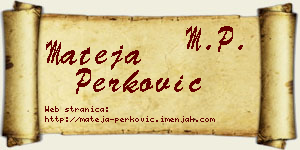 Mateja Perković vizit kartica